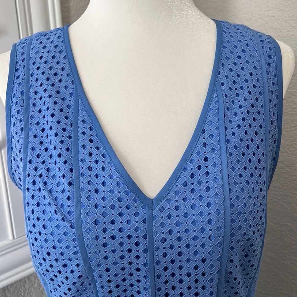 Ann Taylor Flare Periwinkle Blue Dress - Picture 2 of 11